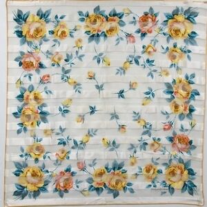 Yves Saint Laurent Floral Silk Scarf